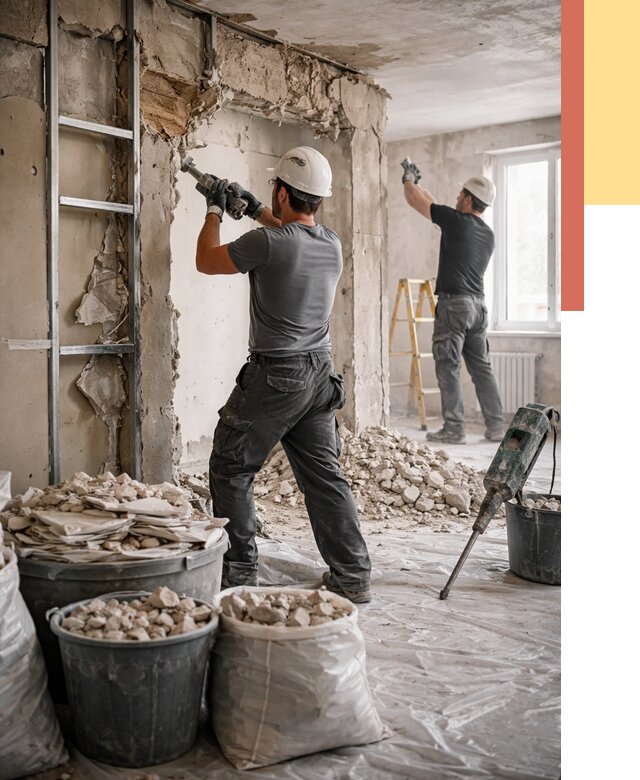 Демонтажные работы в Нефтекамске от 2772 руб. — услуги и цена под ключ | ОТДЕЛОЧНИК-Нтк