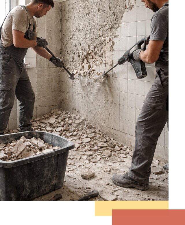 Демонтаж плитки со стен в Нефтекамске быстро и аккуратно