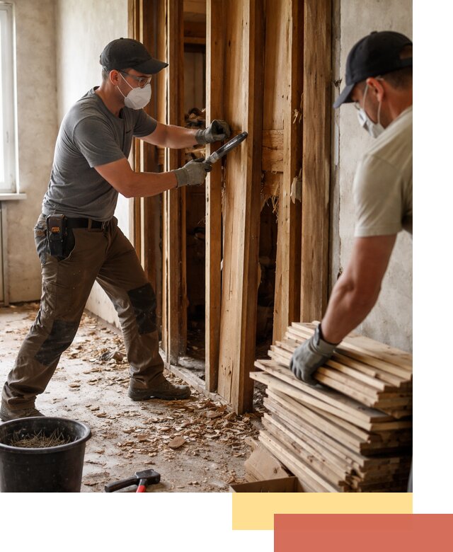 Демонтаж деревянных перегородок в Нефтекамске быстро и аккуратно