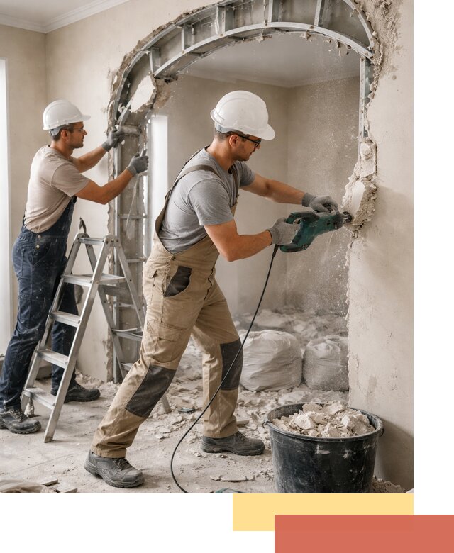 Демонтаж гипсокартонной арки в Нефтекамске быстро и аккуратно