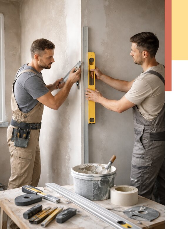 Выведение углов стен в Нефтекамске от 1900 руб. быстро и недорого | ОТДЕЛОЧНИК-Нтк