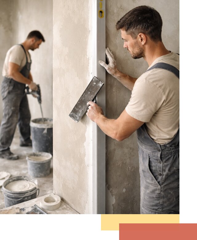 Выведение углов стен в Нефтекамске: монтаж и оштукатуривание