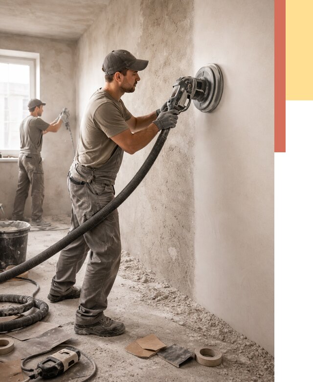 Шлифовка стен в Нефтекамске от 1232 руб/м2 — быстро и недорого | ОТДЕЛОЧНИК-Нтк