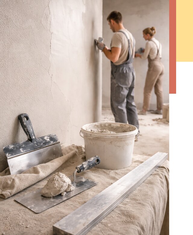 Штукатурка стен гипсовая в Нефтекамске от 4621 руб/м2 — быстро и недорого | ОТДЕЛОЧНИК-Нтк