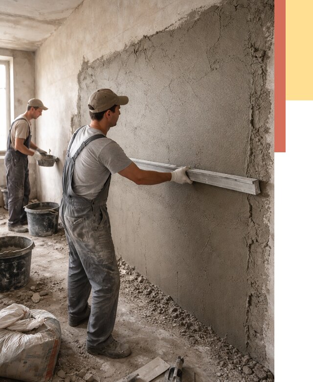 Цементная штукатурка стен в Нефтекамске от 4621 руб/м2 — быстро и недорого | ОТДЕЛОЧНИК-Нтк