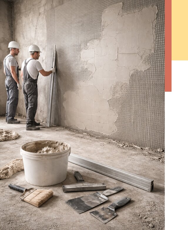 Штукатурка стен по сетке в Нефтекамске от 5647 руб./м2 — быстро и недорого | ОТДЕЛОЧНИК-Нтк