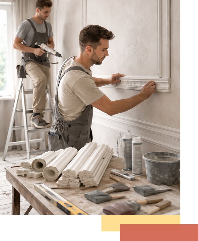 Монтаж лепнины на стены в Нефтекамске профессионально и качественно