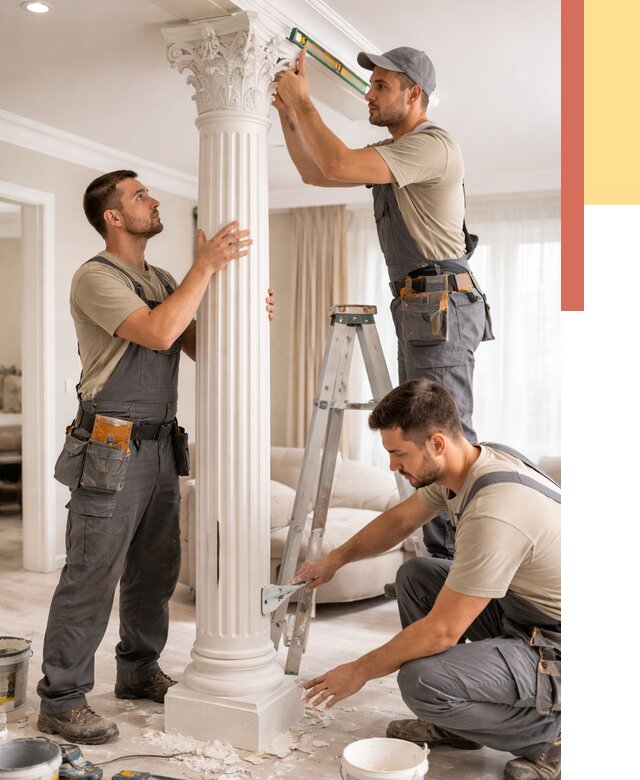 Установка декоративных колонн в Нефтекамске от 12322 руб. под ключ | ОТДЕЛОЧНИК-Нтк