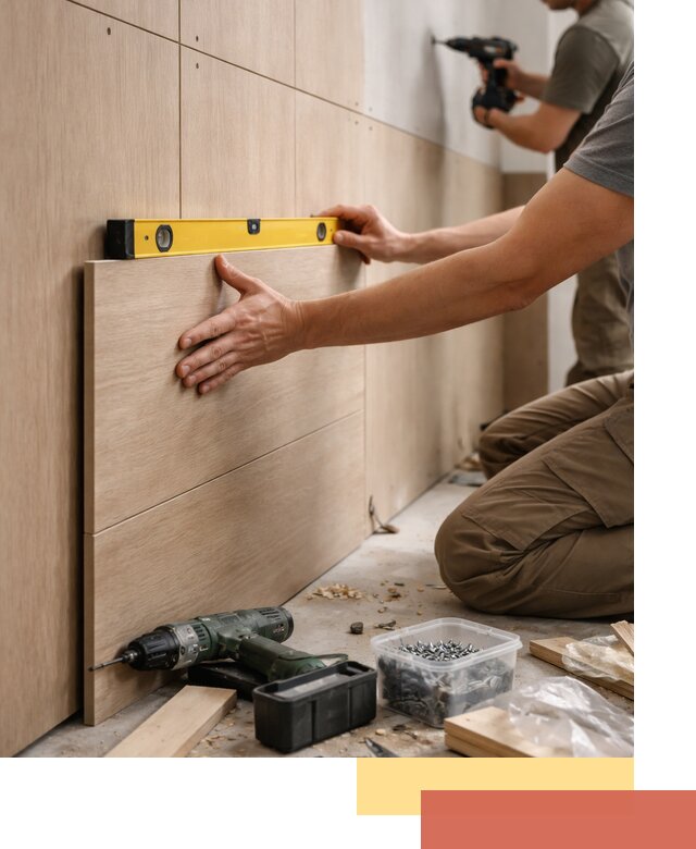 Профессиональный монтаж МДФ панелей на стены в Нефтекамске