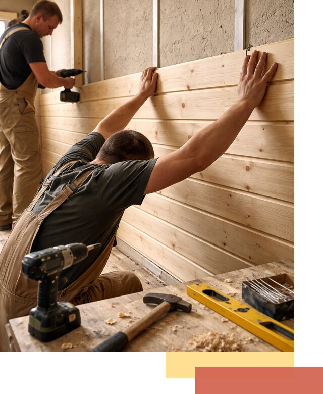 Монтаж деревянной вагонки на стены в Нефтекамске быстро и качественно