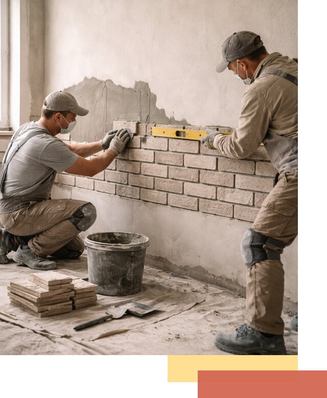 Монтаж декоративного кирпича профессионально в Нефтекамске