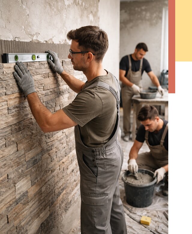 Монтаж искусственного камня в Нефтекамске от 4621 руб. под ключ | ОТДЕЛОЧНИК-Нтк