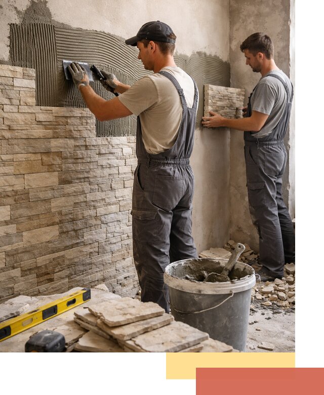 Монтаж искусственного камня в Нефтекамске — облицовка стен и фасадов