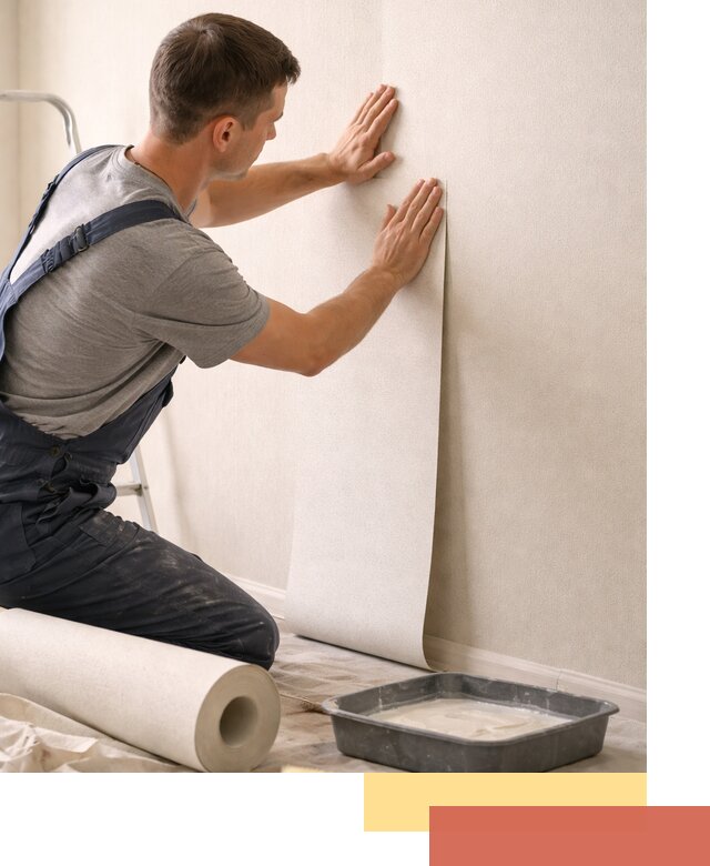 Поклейка флизелиновых обоев в Нефтекамске качественно и быстро