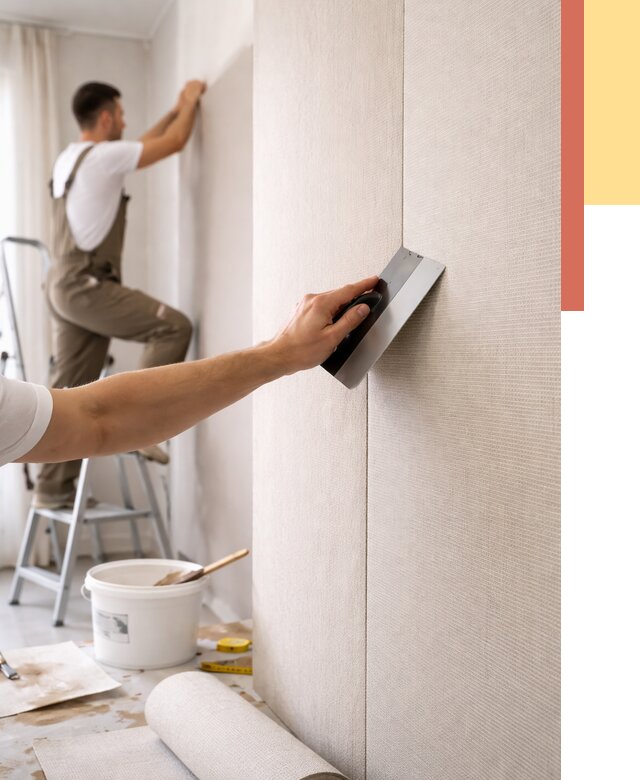 Поклейка текстильных обоев в Нефтекамске от 4621 руб. под ключ | ОТДЕЛОЧНИК-Нтк