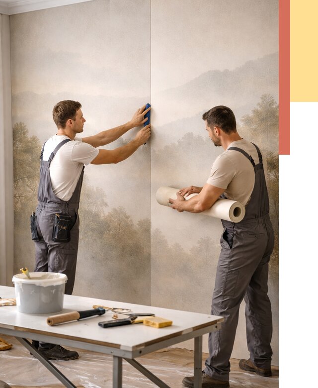 Поклейка фотообоев в Нефтекамске от 8728 руб/м² — быстро и недорого | ОТДЕЛОЧНИК-Нтк