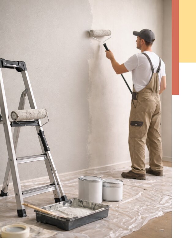 Покраска стен латексной краской в Нефтекамске от 4621 руб. за м2 | ОТДЕЛОЧНИК-Нтк