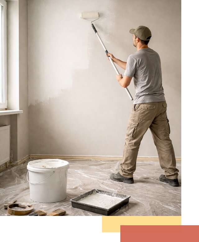 Покраска стен латексной краской в Нефтекамске качественно и быстро