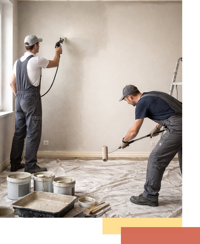 Покраска стен моющейся краской и защита поверхностей в Нефтекамске