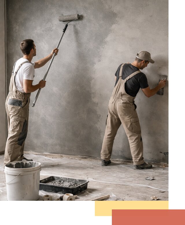 Покраска стен под бетон в Нефтекамске профессионально и недорого