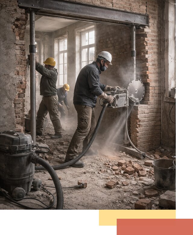 Прорезка проема в стене под дверной или оконный проем в Нефтекамске