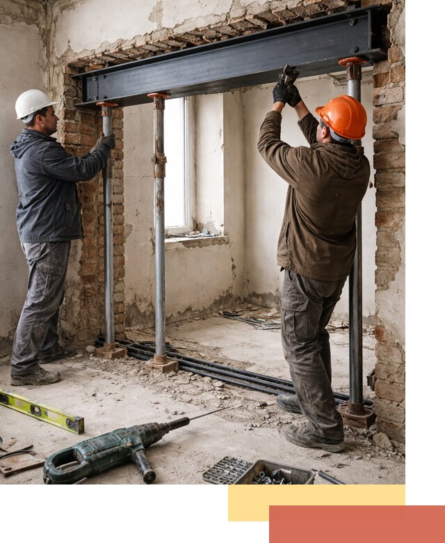 Усиление проема в стене в Нефтекамске для расширения и безопасности