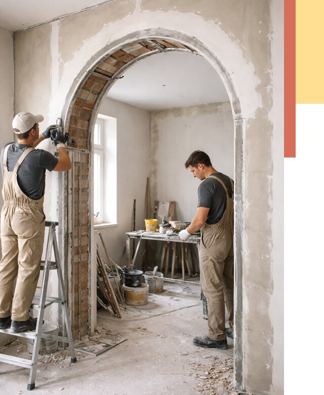 Устройство арочного проема в Нефтекамске от 9755 руб. под ключ — быстро и недорого | ОТДЕЛОЧНИК-Нтк