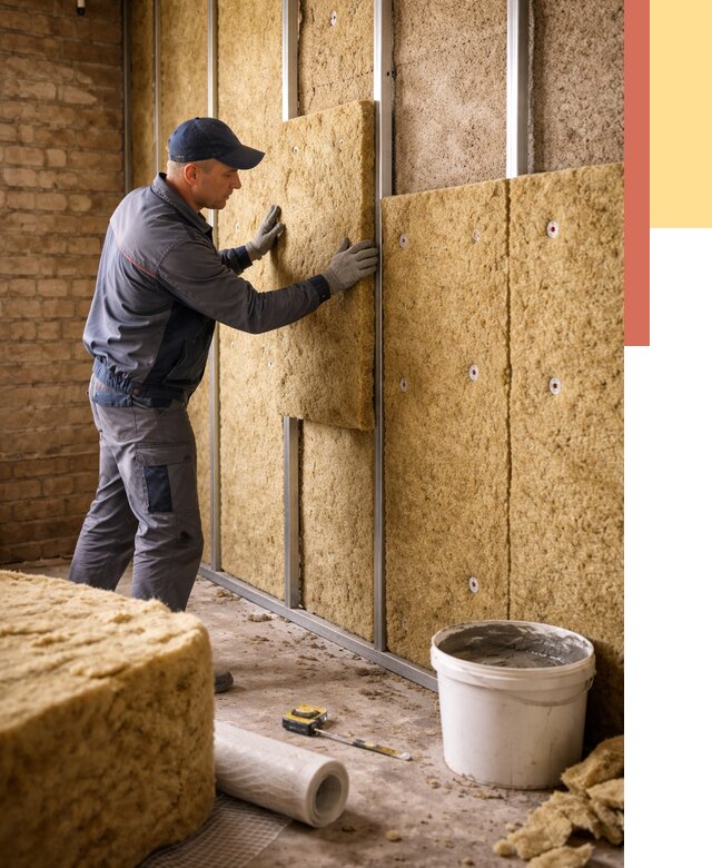 Утепление стен минватой в Нефтекамске от 1386 руб./м2 — недорого и быстро | ОТДЕЛОЧНИК-Нтк