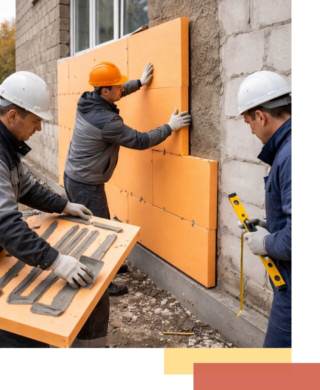 Утепление фасада пеноплексом под ключ в Нефтекамске