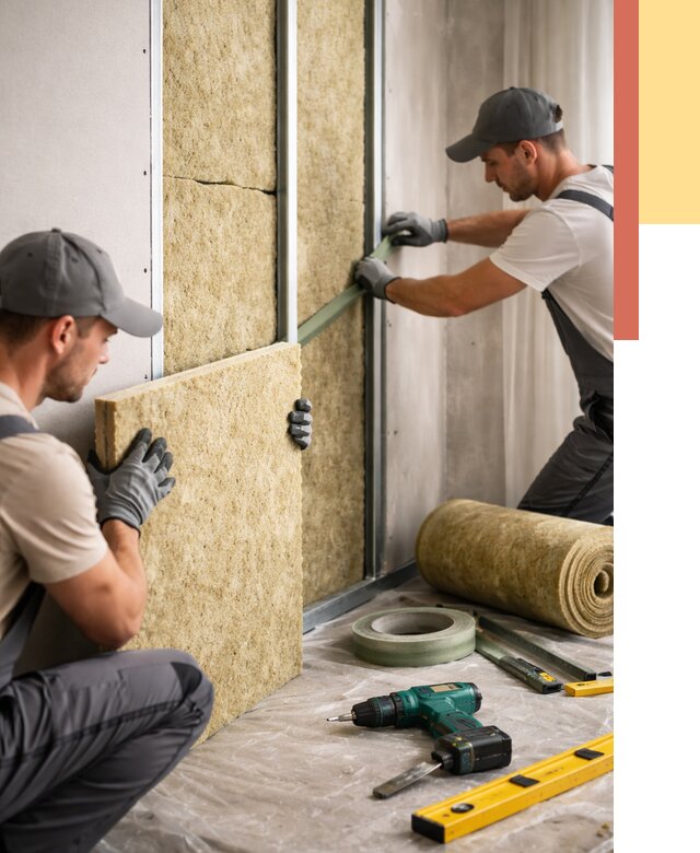 Шумоизоляция стен в Нефтекамске под ключ от 1900 руб. | ОТДЕЛОЧНИК-Нтк