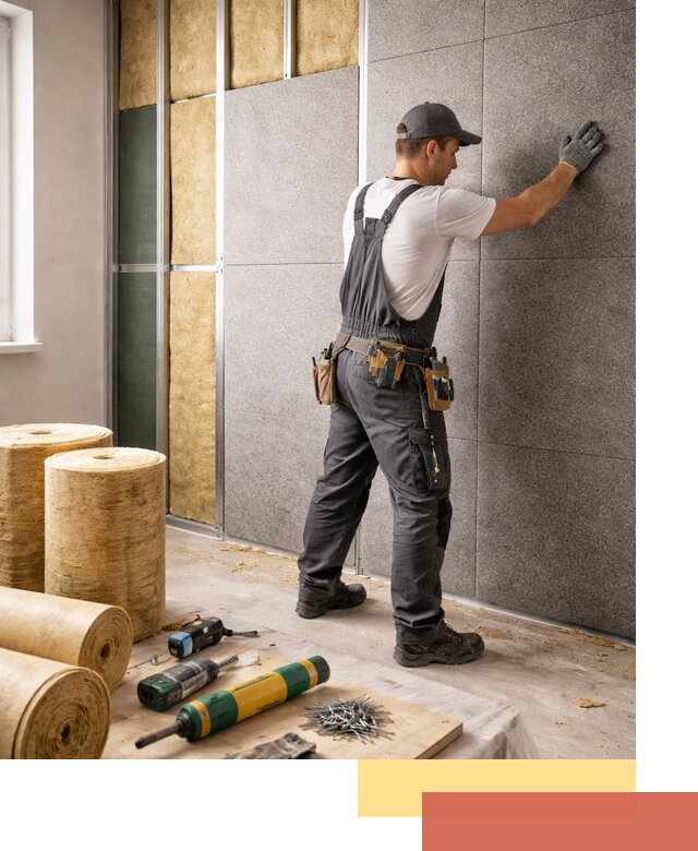 Профессиональная шумоизоляция стен в Нефтекамске для квартиры и офиса