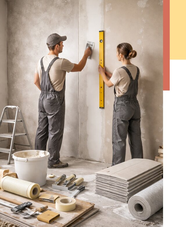 Отделка стен в Нефтекамске от 1540 руб/м² — недорого, быстро, под ключ | ОТДЕЛОЧНИК-Нтк