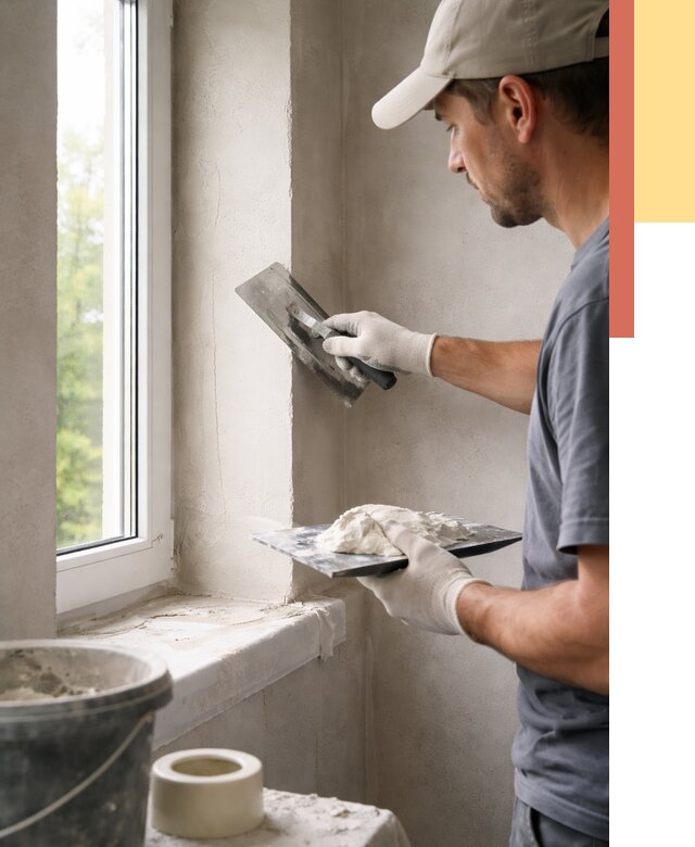 Штукатурка откосов в Нефтекамске от 4621 руб/м² — услуги и выравнивание под ключ | ОТДЕЛОЧНИК-Нтк