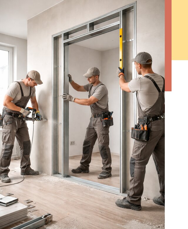 Устройство дверного проема в перегородке в Нефтекамске от 4621 руб. под ключ | ОТДЕЛОЧНИК-Нтк