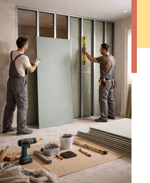 Перегородка из влагостойкого гипсокартона в Нефтекамске от 4929 руб. — монтаж под ключ | ОТДЕЛОЧНИК-Нтк