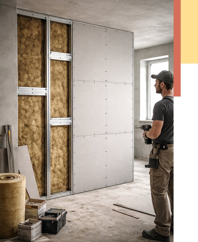 Усиленная перегородка под навеску в Нефтекамске от 13143 руб. — монтаж под ключ | ОТДЕЛОЧНИК-Нтк