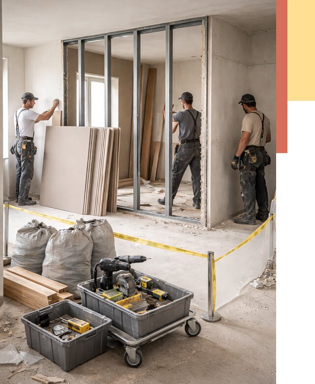 Перенос гипсокартонной перегородки в Нефтекамске под ключ от 4621 руб. | Демонтаж и монтаж – ОТДЕЛОЧНИК-Нтк