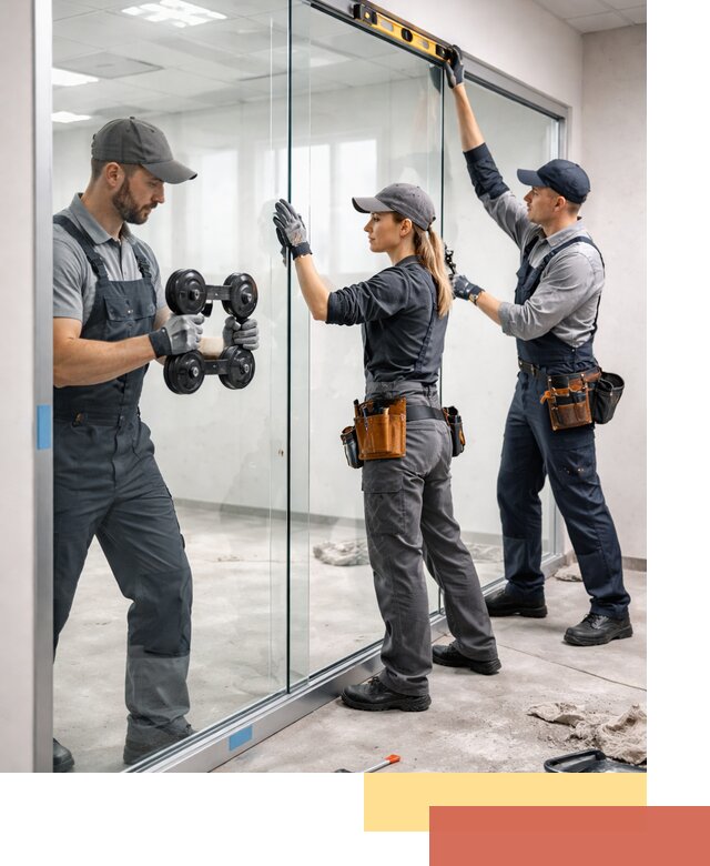 Профессиональный монтаж стеклянных перегородок в Нефтекамске