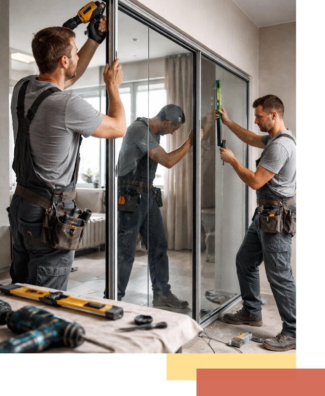 Каркасные стеклянные перегородки под ключ в Нефтекамске