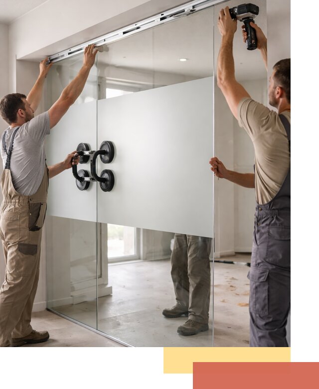 Матовые стеклянные перегородки под ключ в Нефтекамске