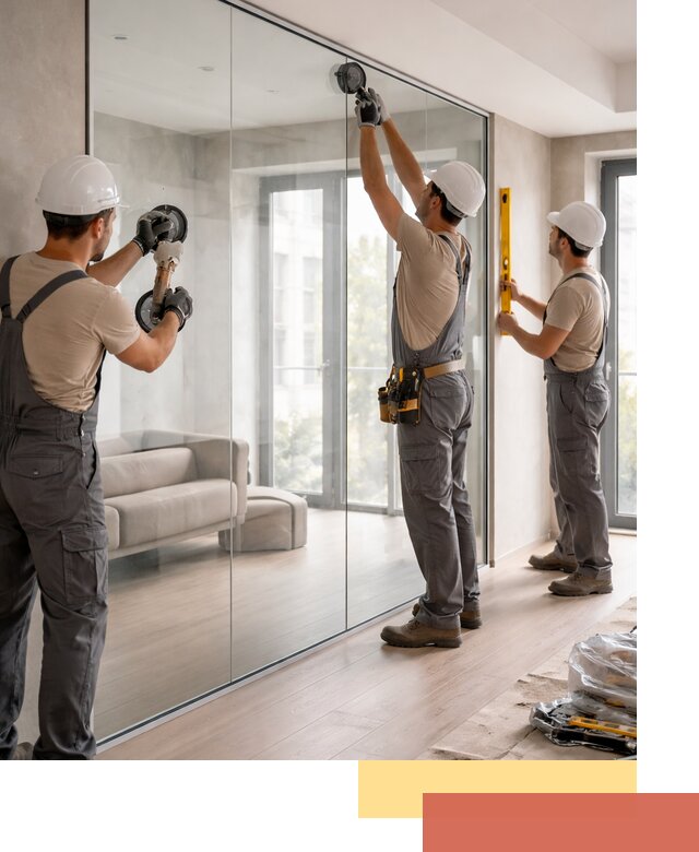 Перегородки из закаленного стекла в Нефтекамске для офисов и квартир