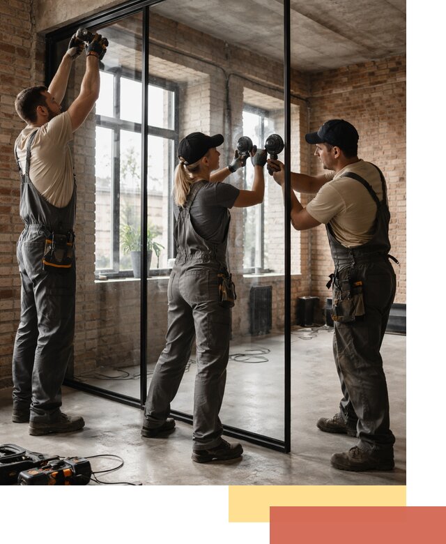 Стеклянные перегородки лофт — изготовление и монтаж в Нефтекамске