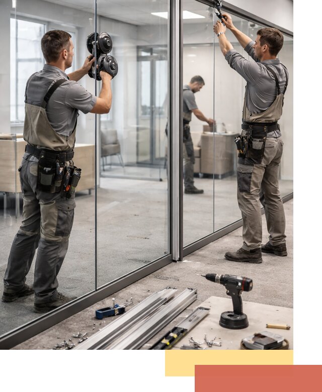 Стеклянные офисные перегородки под ключ в Нефтекамске