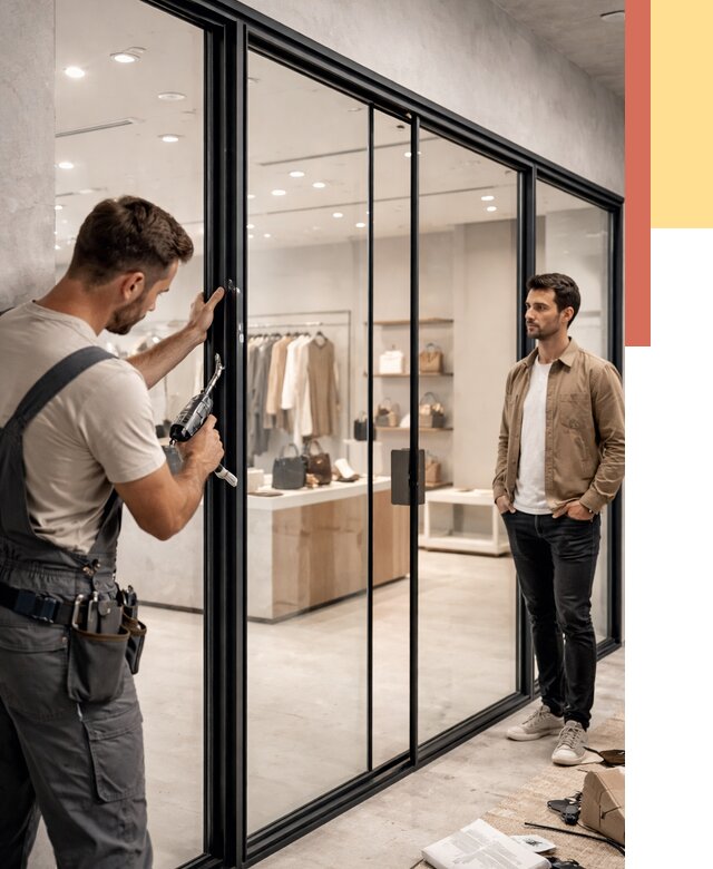 Стеклянные перегородки для магазинов в Нефтекамске от 8420 руб. под ключ | ОТДЕЛОЧНИК-Нтк