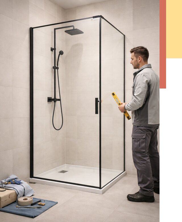 Стеклянные перегородки для душа в Нефтекамске от 12835 руб. | Монтаж под ключ — ОТДЕЛОЧНИК-Нтк