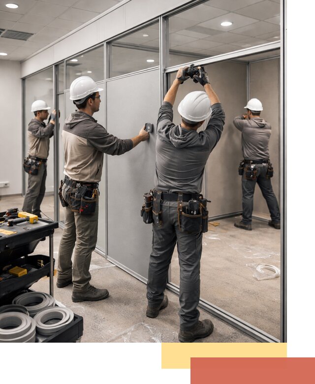 Мобильные офисные перегородки под ключ в Нефтекамске