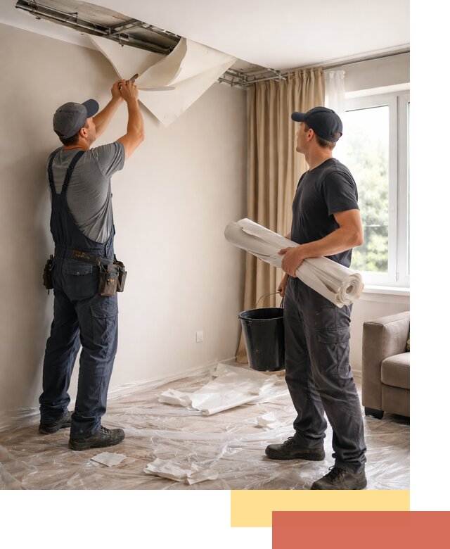 Демонтаж натяжного потолка в Нефтекамске быстро и аккуратно