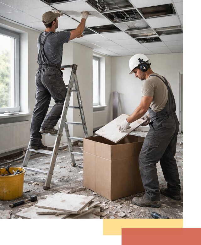 Демонтаж потолочной плитки в Нефтекамске быстро и аккуратно