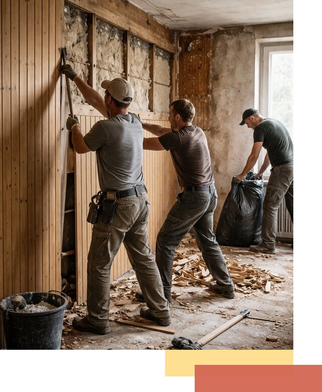 Демонтаж вагонки и вывоз материалов в Нефтекамске