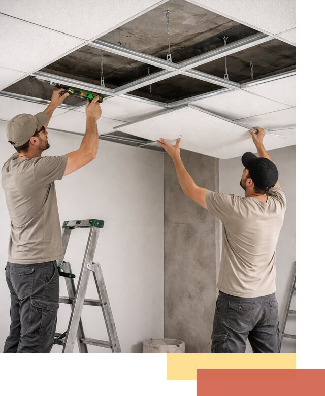 Монтаж потолка Армстронг под ключ в Нефтекамске